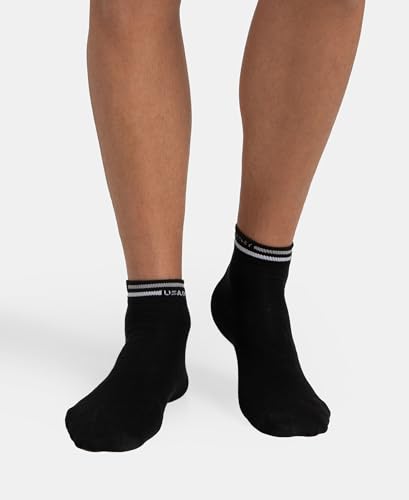 Image of Jockey 7002 Men Compact Cotton Elastane Stretch Ankle Length Socks with StayFresh Treatment (Pack of 2)