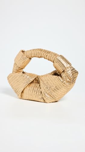 SIMONMILLER Women's Metallic Raffia Lopsy Bag4