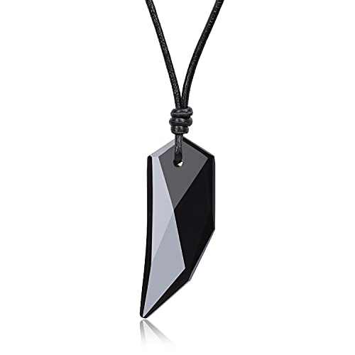Collier en cuir avec pendentif dent de loup pour homme et femme ajustable