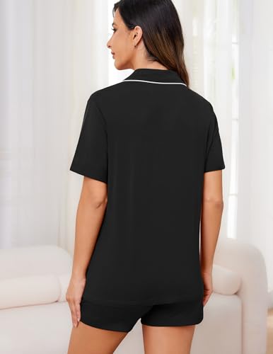 Image of HNG Pajama Sets for Women 2 Piece PJ Sets Short Sleeve Lounge Set Fashion Sleepwear XS-3XL