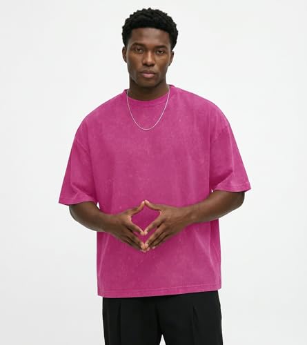 Image of Oversized Tshirts for Men Short Sleeve Vintage Washed Basic Loose Tees 2026