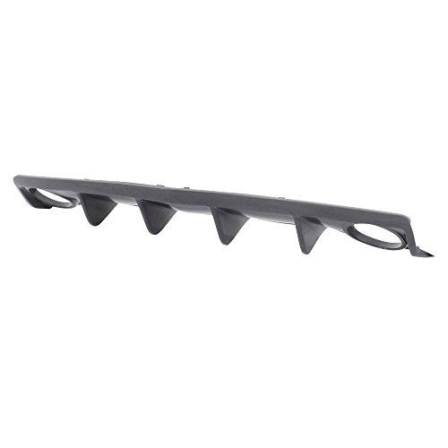 Bumper Splitter Compatible With 2010-2013 Chevy Camaro, Factory Shark Fin Rear Bumper Lip Diffuser PU - Polyurethane by IKON MOTORSPORTS, 2011 2012