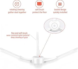Replacement Parts for Xiaomi Vacuum Mop 2S / Mop P/Mop Pro / XMSTJQR2S / STYTJ02YM Mi Robot Accessory, 2 Main Brush 4 Filter 4 Side Brush 1 Cleaning Tool, Accessories Kit Spare Repair Attachments