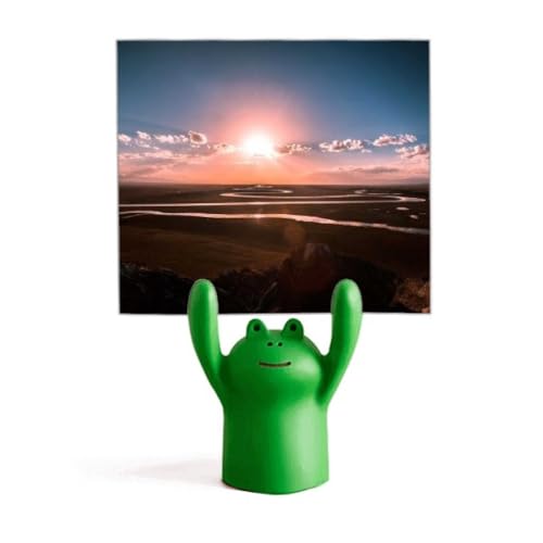 Porte-mémo rouge grenouille nuages pour ranger les petits papiers volatils