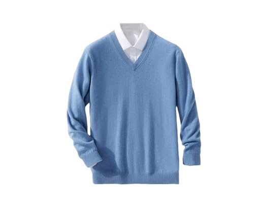 Men's Cashmere Long Sleeve Sweater Warm Slim Fit Pullovers V-Neck Knit Sweater Male Casual Pullovers Jumpers