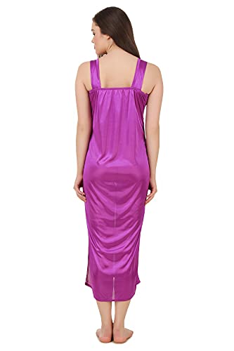 Image of Fasense Women's Satin Maxi Casual Regular Nightgown