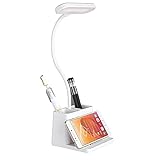 Small Desk Lamp with Pen Holder, Mini Desktop Lamp Study Reading Lamp, Lámpara de escritorio