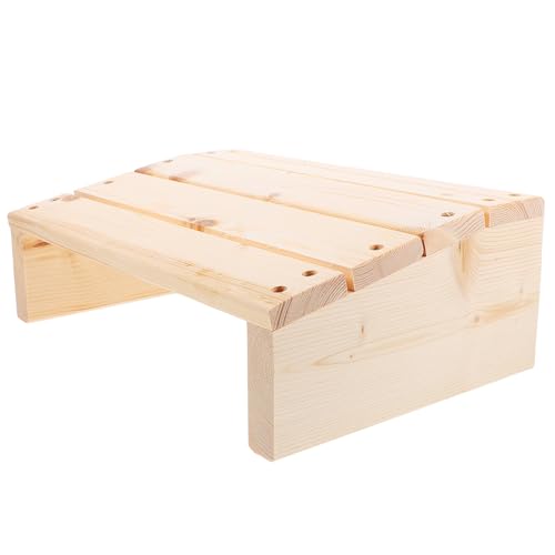 Homoyoyo Reposapiés Inclinado de Madera Maciza 11.81X8.26 Pulgadas Base Antideslizante para Uso bajo Escritorio en Oficina y Espacio de Trabajo en Casa