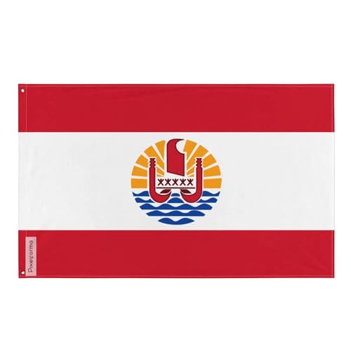 Drapeau Polynésie française Pixelforma avec œillets toutes tailles