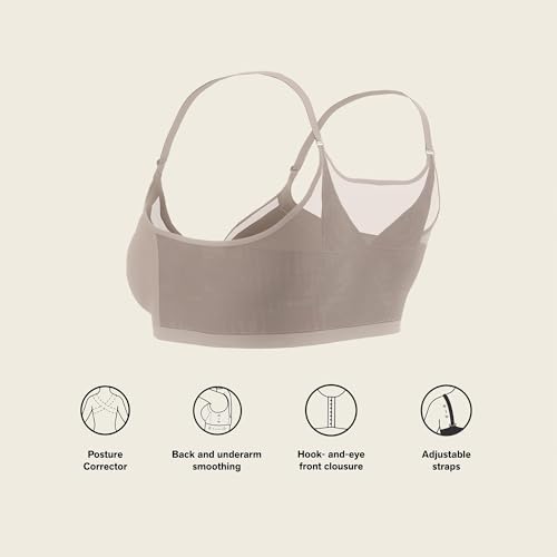 Leonisa Posture Corrector Bra, Wireless Front Closure Posture Bra with Contour Cups – Back Support and Everyday Comfort4