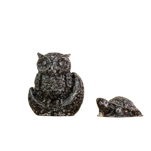 Image of Pyrite Tortoise Kachhua 2.7 Inch | Certified Original Crystal Turtle for Money, Good Luck & Wealth | Vastu Shastra Feng Shui Decor | Housewarming Gift Home Office (Pyrite Tortoise & Owl Combo)