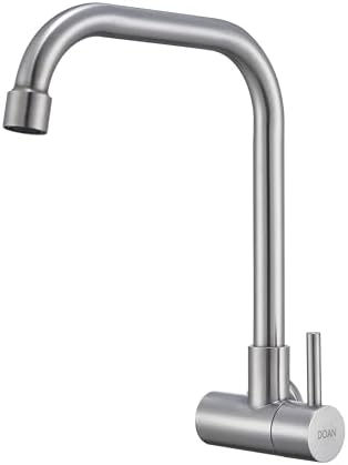 Torneira Inox Cozinha Giratória Parede Longa Nox16D