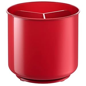 Extra grote roterende houder voor keukengerei met stevige verzwaarde basis zonder punt, verwijderbare verdeler en vastgegrepen inzetstuk | Roestbestendig en vaatwasmachinebestendig: Red van Cooler Kitchen