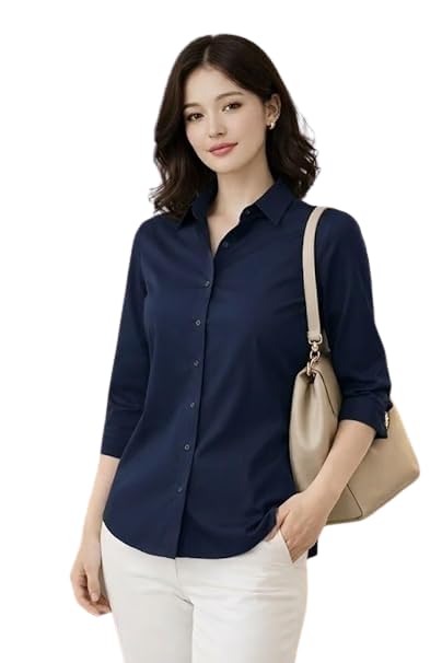AND Women Shirt ? Formal Office Wear Viscose Rayon Shirts for Women in neutral
