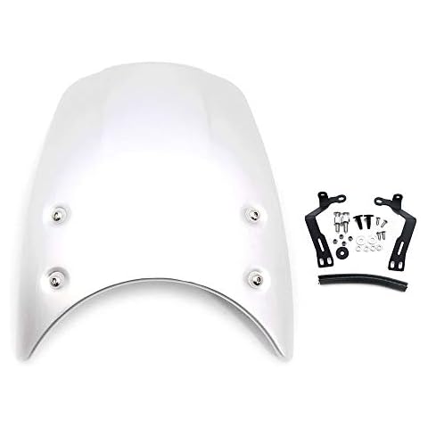 GIDIBII Aluminium Motorcycle Windscreen Air Flow Wind Deflector Fly Screen Headlight Trim Cover for R Nine T 2014-2019 (Silver) Cover