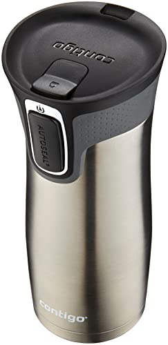 Comparison: Best Insulated Coffee Travel Mug 5 Contigo West Loop Stainless Steel Travel Mug with AUTOSEAL Lid, 16oz., Stainless Steel/Black