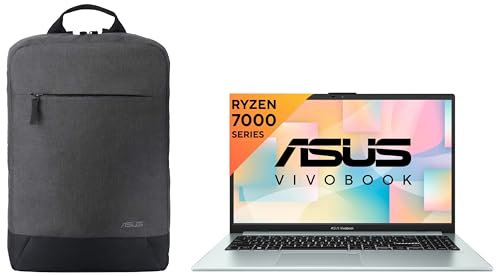 Image of ASUS Vivobook Go 15 (2023), AMD Ryzen 5 7520U, 15.6 inch (39.62 cm) FHD, (16GB RAM /512GB SSD), E1504FA-NJ543WS BP1504 Laptop Bag (Grey)