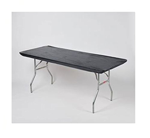 Kwik-Covers 30 x 96 inch Black Fitted Table Cover - single