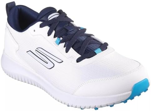 Skechers Men's Max Fairway 4 Lightweight Spikeless Golf Shoe Sneaker, White/Navy, 10.5 Wide | Image 4