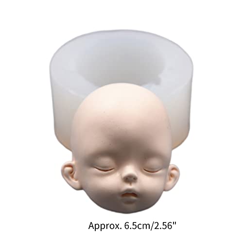 Moule silicone 3D tête de poupée pour fondant et argile - 7