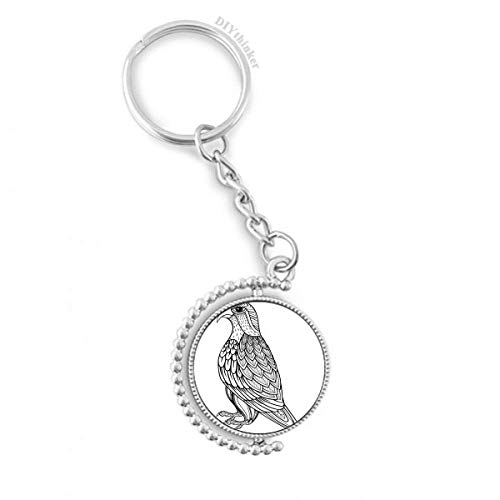 Llavero de pájaro en vuelo con cadena giratoria DIYthinker portallaves largo