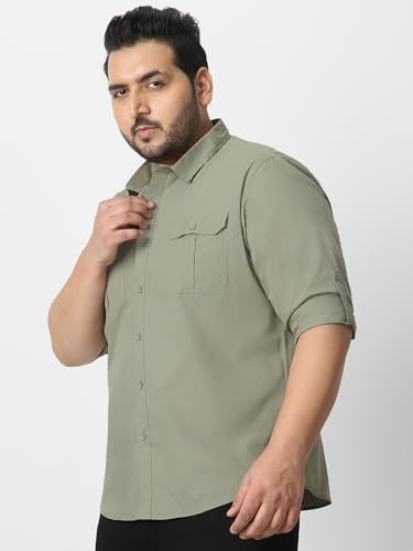 Image of Urbano Plus Men's Cotton Full Sleeve Regular Fit Casual Solid Shirt