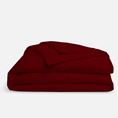 Image of Duvet Cover Set King Size Bed (92x110 Inch) 1 Duvet Cover + 2 Pillow Covers with Zipper 900 TC Microfiber Luxurious Quilt, Comforter, Rajai, Dohar Blanket Cover (Burgundy)