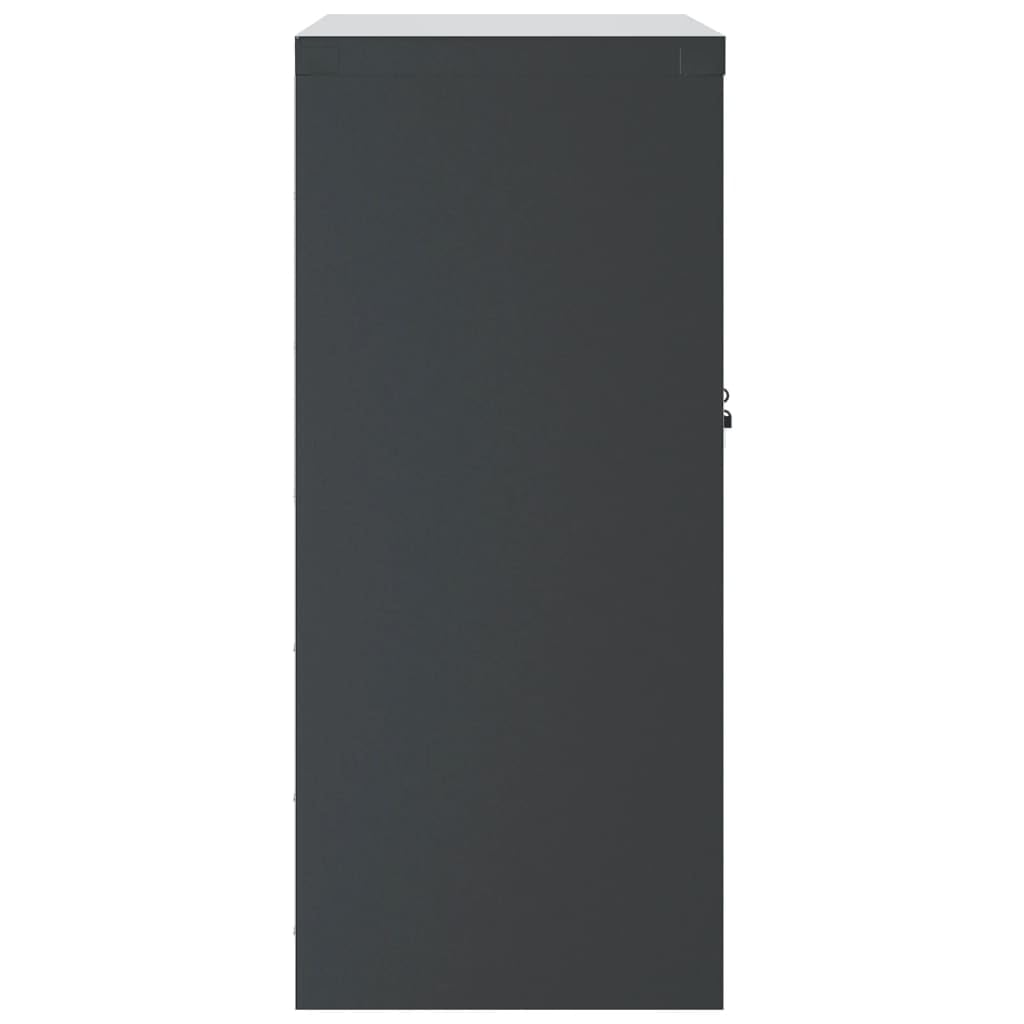 vidaXL Armadio Classificatore Antracite 79x40x90 cm in Acciaio, armadio classificatore, schedario da ufficio, schedario in metallo
