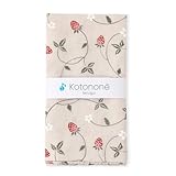 CRASEED 手ぬぐい ガーゼてぬぐい 日本製 ほつれ防止加工あり いちご ピンク 34cmx88cm 1枚 kotonone ことのね