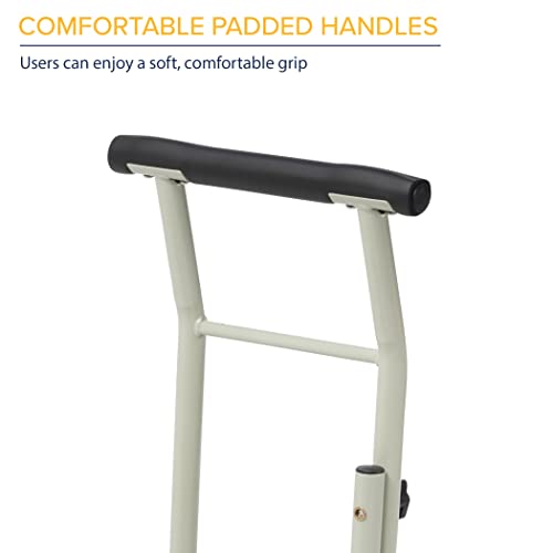 Drive Medical Stand Alone Toilet Safety Rail, White Migavestore