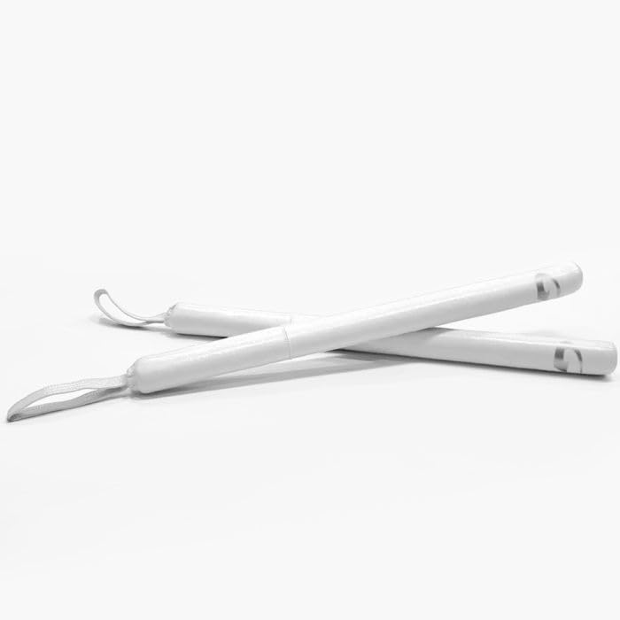 G Boxing Cuban Speed Sticks - Premium Leather, Comfortable Grip for Enhancing Boxer Precision & Timing (White/Silver)