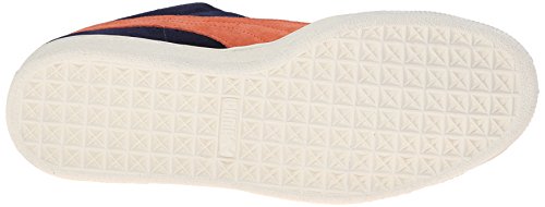 Image of PUMA Men's Suede Classic + Sneaker, Peacoat /Nasturtium /Whisper White, 10 M US