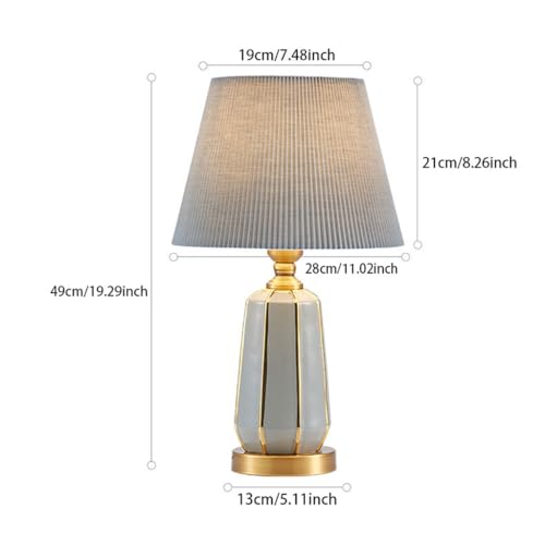 Lampe de table moderne salon en céramique avec éclairage LED doux - 4