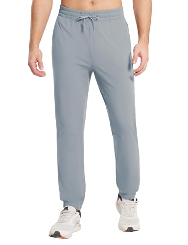 baleaf Men's Fleece Lined Joggers Winter Athletic Sweatpants Thermal Hiking Workout Running Pants with Zipper Pockets