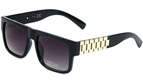 Metal Links Watch Band Square Hip Hop Sunglasses