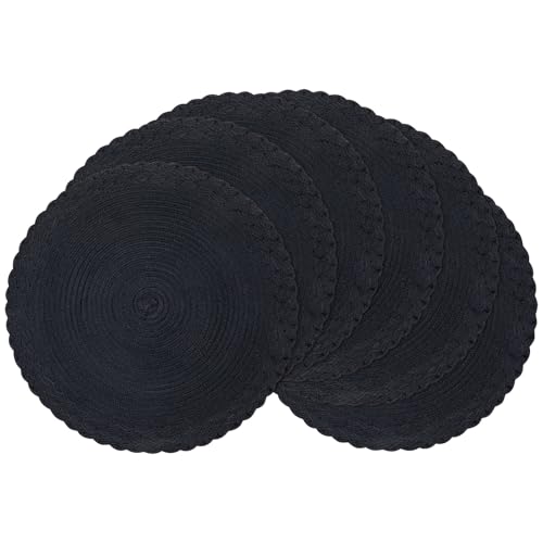 SHACOS Round Placemats Set of 6 Woven Round Table...
