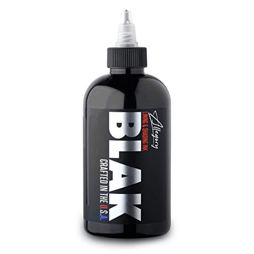 Allegory Tattoo Ink – Blak, Premium Black Tattoo Ink, Perfect for Lining and Shading, Smooth, Consistent Pigment, Vegan Friendly Tattoo Color, Organic Ink, Crafted in The USA, 8 oz
