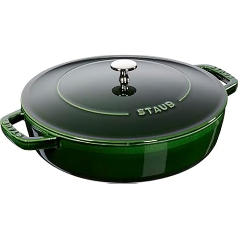 STAUB 28 cm Basil Green Casserole Pot Cover