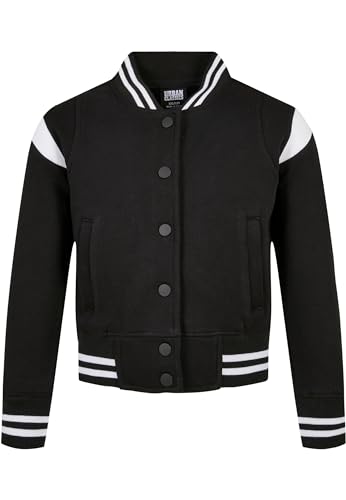 Urban Classics Mädchen Jacke Girls Inset College Sweat Jacket black/white...