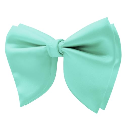 Image of Mens Bow Tie Pre Tied Oversized Bow Ties for Men Satin Bowties for Tuxedo Wedding Party Banquet