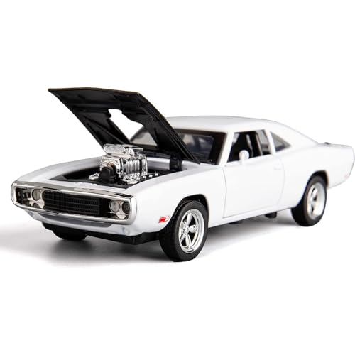 Image of DEUSON ECOM 1:32 Scale Dodge Charger Toy Car for Kids Fast and Furious Diecast Metal Car with Light Sound Pull Back Openable Door