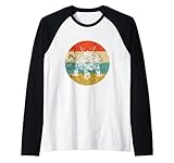 Fútbol americano Samurai Guerrero Retro Vintage Puesta de sol Camiseta Manga Raglan