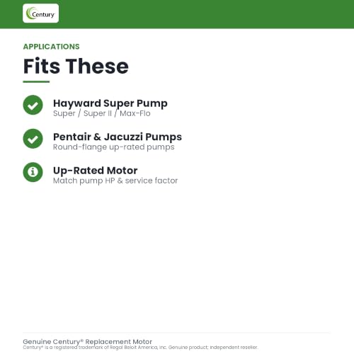 Century UST1102 1-Horsepower Up-Rated Round Flange Replacement Motor (Formerly A.O. Smith) - Image 6