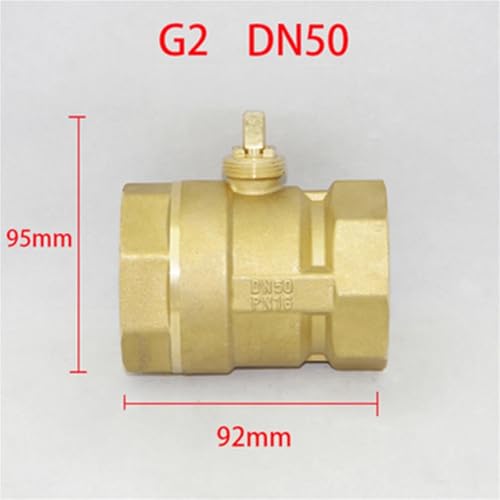 Vanne laiton DN50 PN16 à passage 37mm pour motorisation et régulation de débit