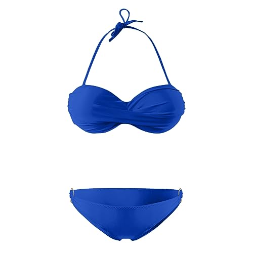 Genérico Traje de Baño Sexy para Mujeres con Halter de Bikini Traje de Baño Bikini Traje de Baño de Playa Traje de Relajación Casual Traje de Baño Desmontable con Tirantes para Hombros