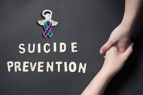 Image of Suicide Awareness and Prevention Pin - Bulk Packs - Variety Pack of Teal & Purple Ribbon Pin Perfect for Support Groups, Gift-Giving and Fundraising