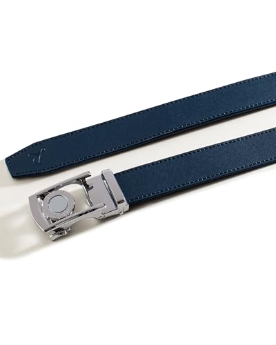 Image of Dartee Men's Golf Belt - Leather Ratchet Belt with Ball Marker, One-Size Adjustable Fit, Course and Casual Wear