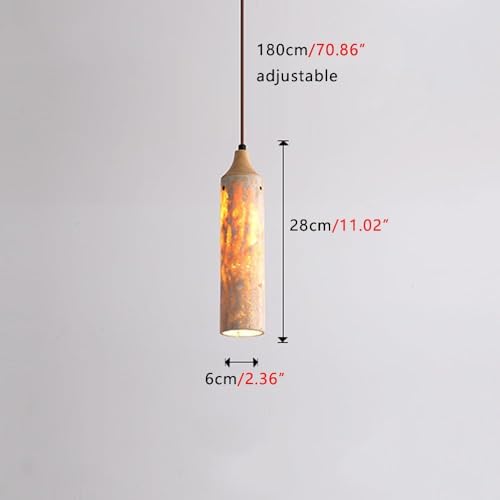 Lámpara colgante de travertino amarillo wabi-sabi para eliminar la luz fría en comedores 3