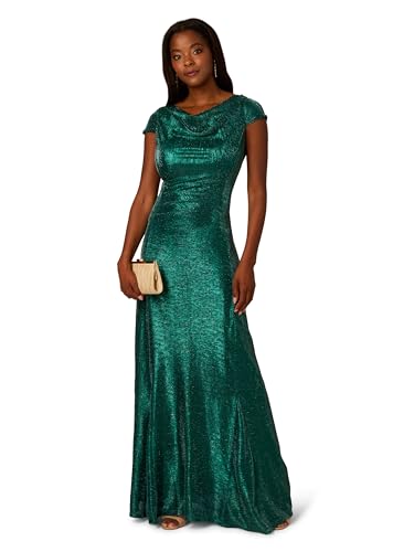 Adrianna Papell Women's Metallic Knit Gown4