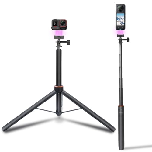 PellKing 59�C���` �C���r�W�u���Z���t�B�[�X�e�B�b�N�O�r Insta360 X5/X4/X3/ONE X2/GO 3s/DJI Osmo 360�p �����|�[�� ���߉\�Ȗh���n���h���O���b�v GoPro�p